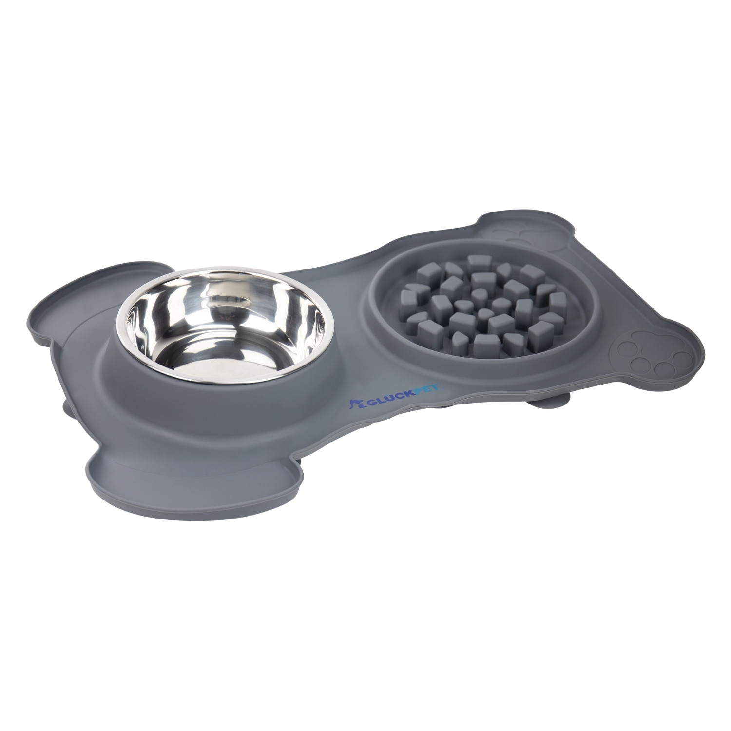 Comedero Lento con Bebedero para Perros 730ml Glückpet Comederos para Perros y Gatos 1